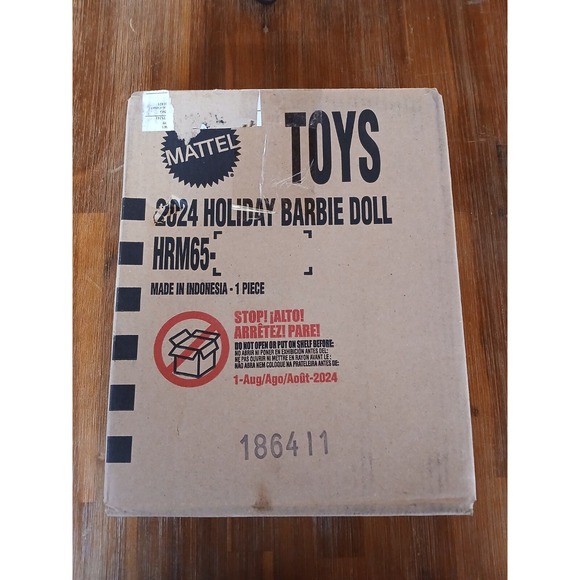 Barbie Other - 2024 Holiday Barbie Doll Platinum Blonde Hair Red Gown Plaid Skirt Gift